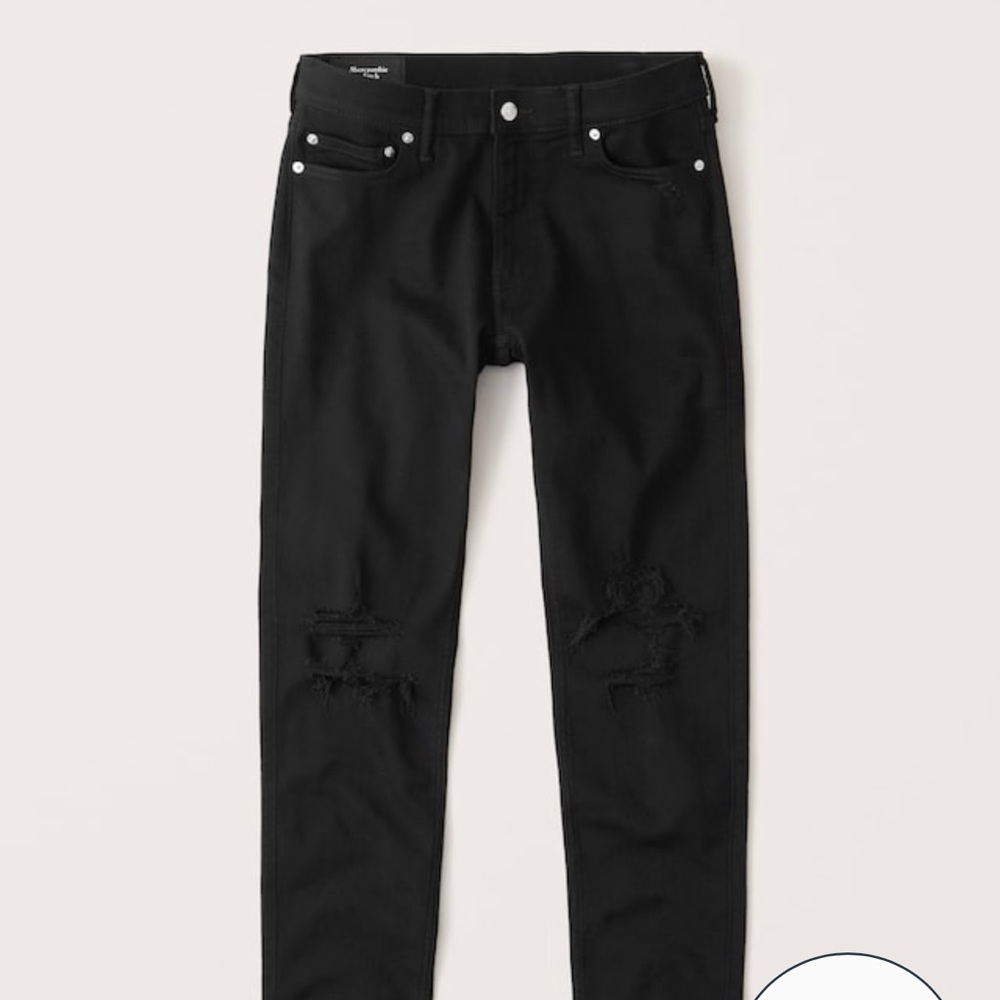 NWT Men’s Abercrombie & Fitch No-Fade Ripped Skinny Jeans
